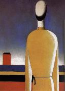Kasimir Malevich The Half-length wear a yellow shirt USA oil painting artist